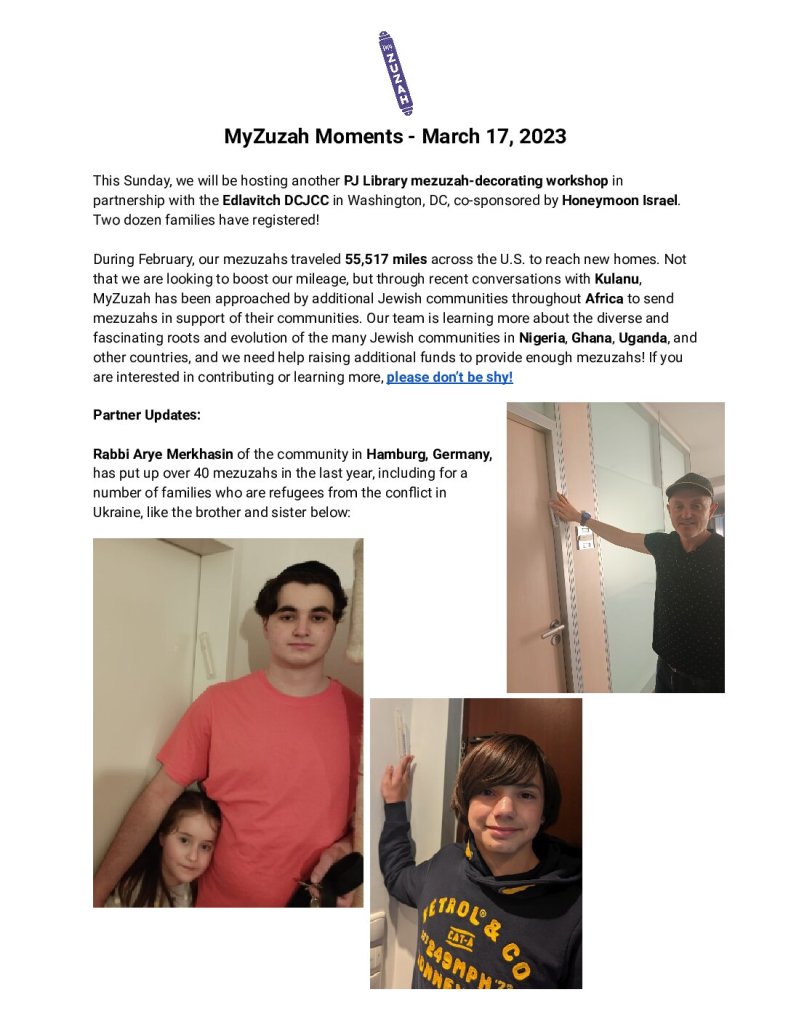 thumbnail of MyZuzah Moments – March 17, 2023